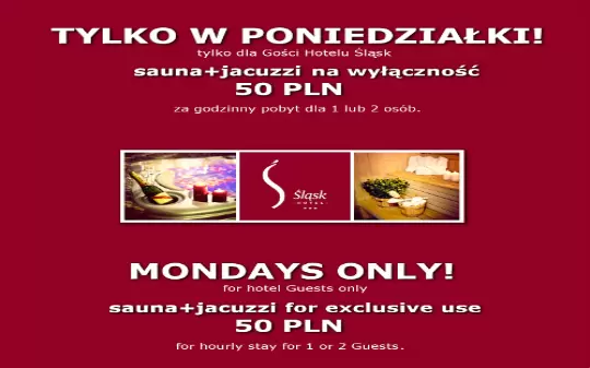 Poniedziałkowa promocja w Hotelu Śląsk