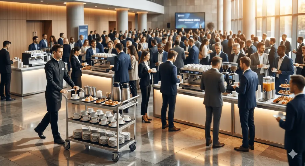 Zarządzanie tłumem i czasem - Logistyka idealnej przerwy kawowej podczas dużych konferencji